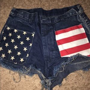 American apparel American flag shorts